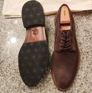 Trask Logan Suede Wingtip Derby 